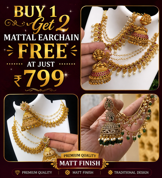 Buy 1 Get 2 Free Mattal Ear Chain Free