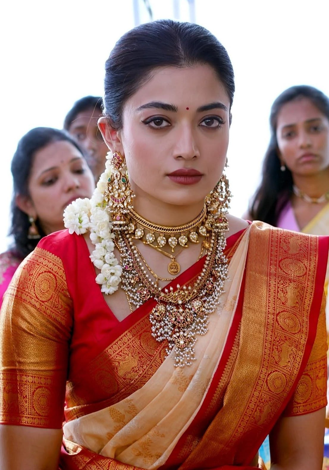 Rashmika Mandhana Mango Mala Necklace Bridal Set