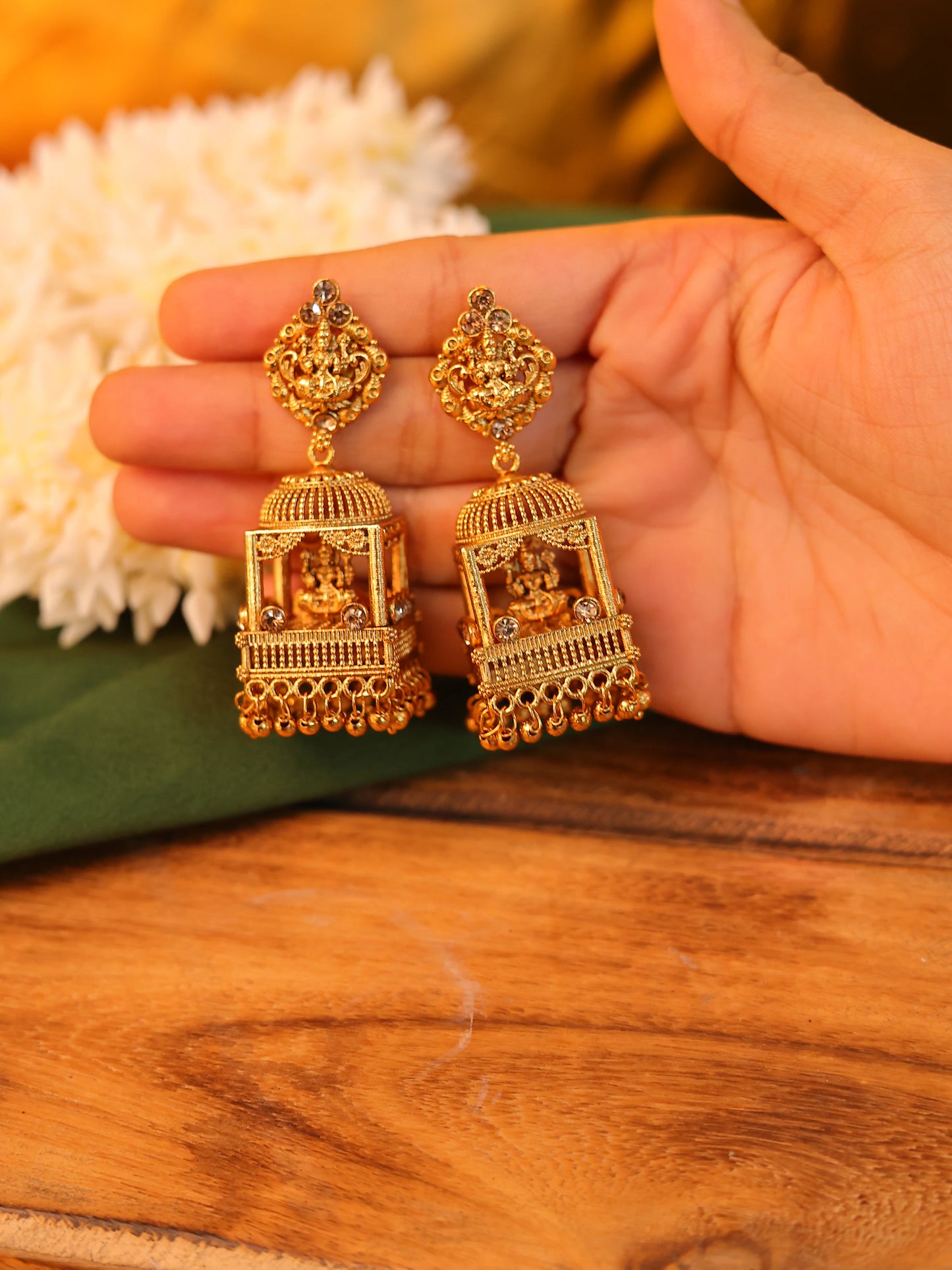 Combo 5 Meenakari Gopuram Enamel Painted Jhumki For You
