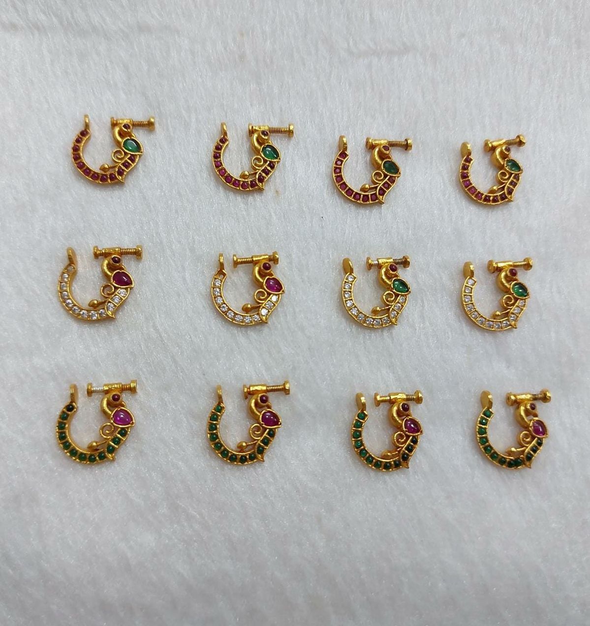 Combos Silver and Kemp Art Traditional  Maharashtrian  and South Nath